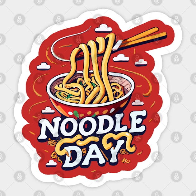 National Noodle Day – October 6 Sticker by irfankokabi